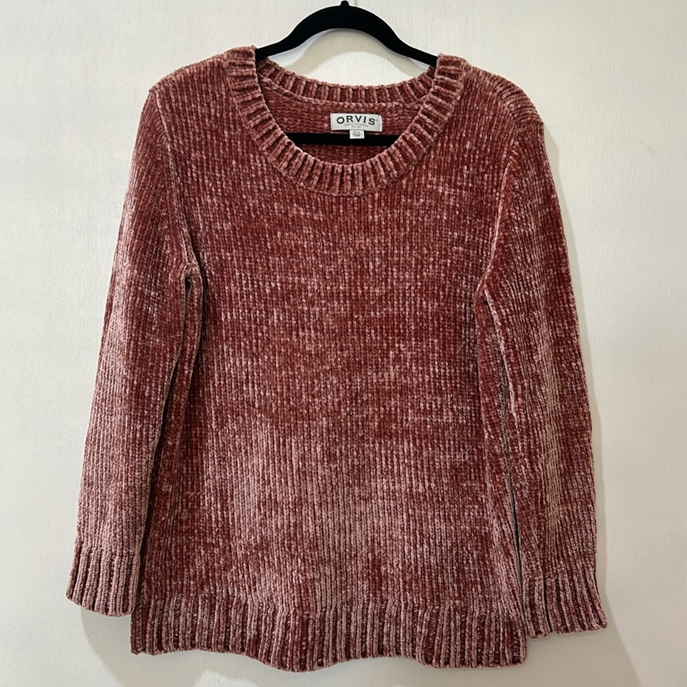 ORVIS  SWEATER CHENILLE SOFT COMFORT LONG SLEEVE PULLOVER  WOMENS SZ MD